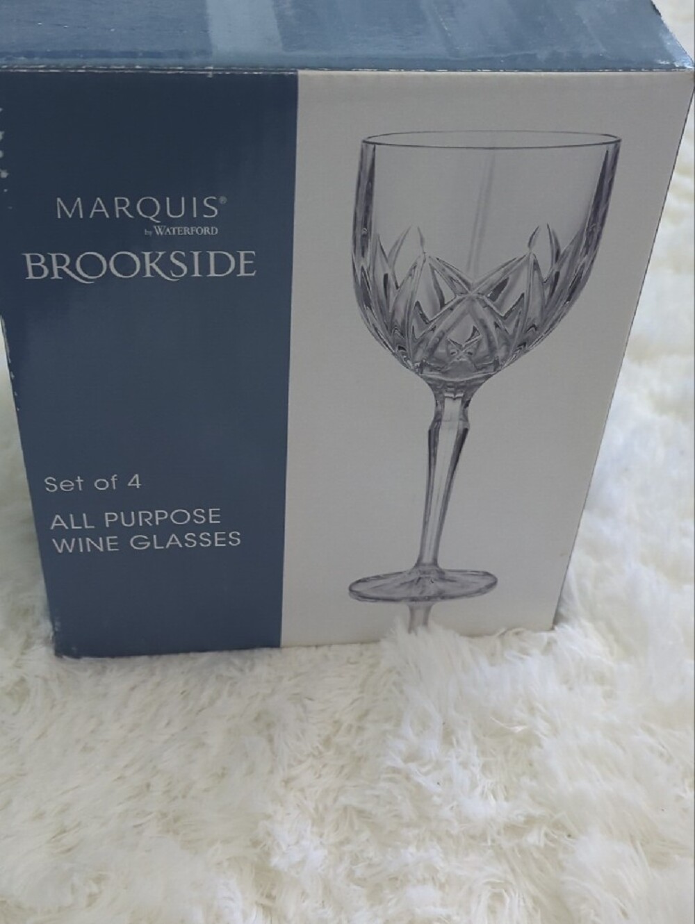 Waterford Marquis Brookside Clear Crystal Wine Glasses - Set of 4